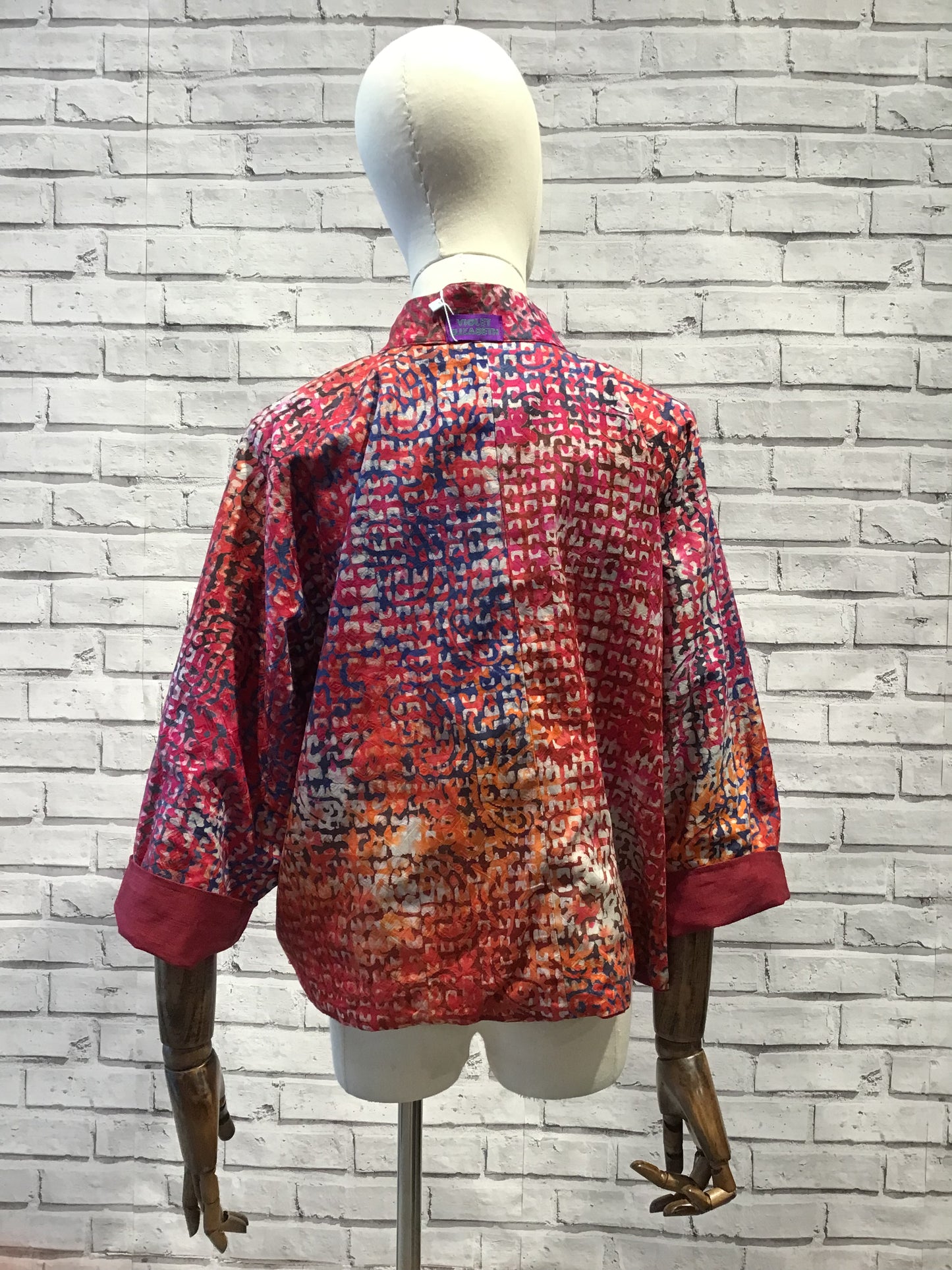 Crimson King of Linen Jacket - Violet Elizabeth