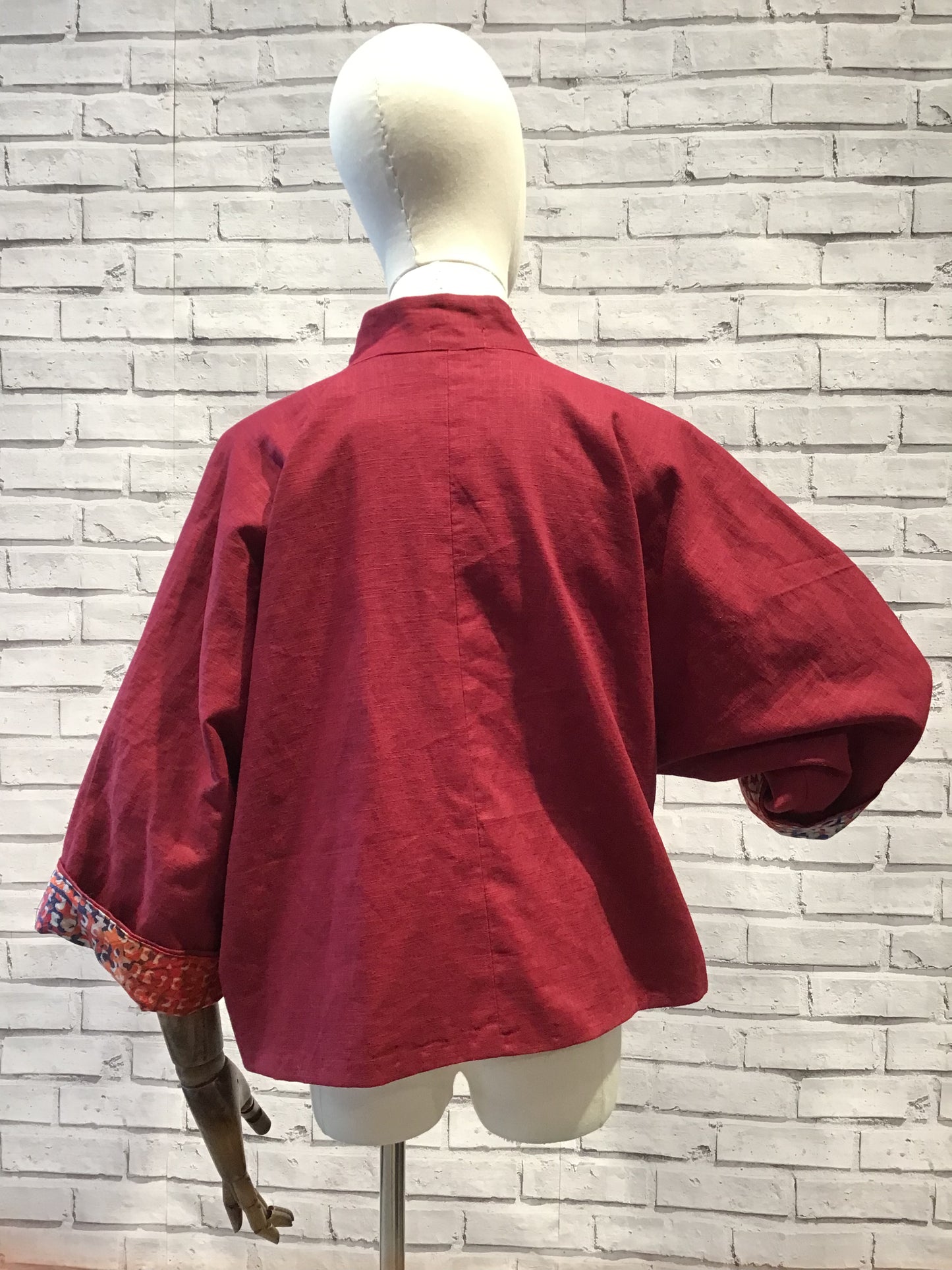 Crimson King of Linen Jacket - Violet Elizabeth