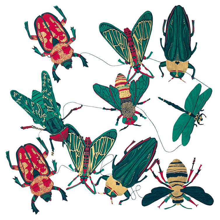 Insects Sewn Garland - Violet Elizabeth - Decor