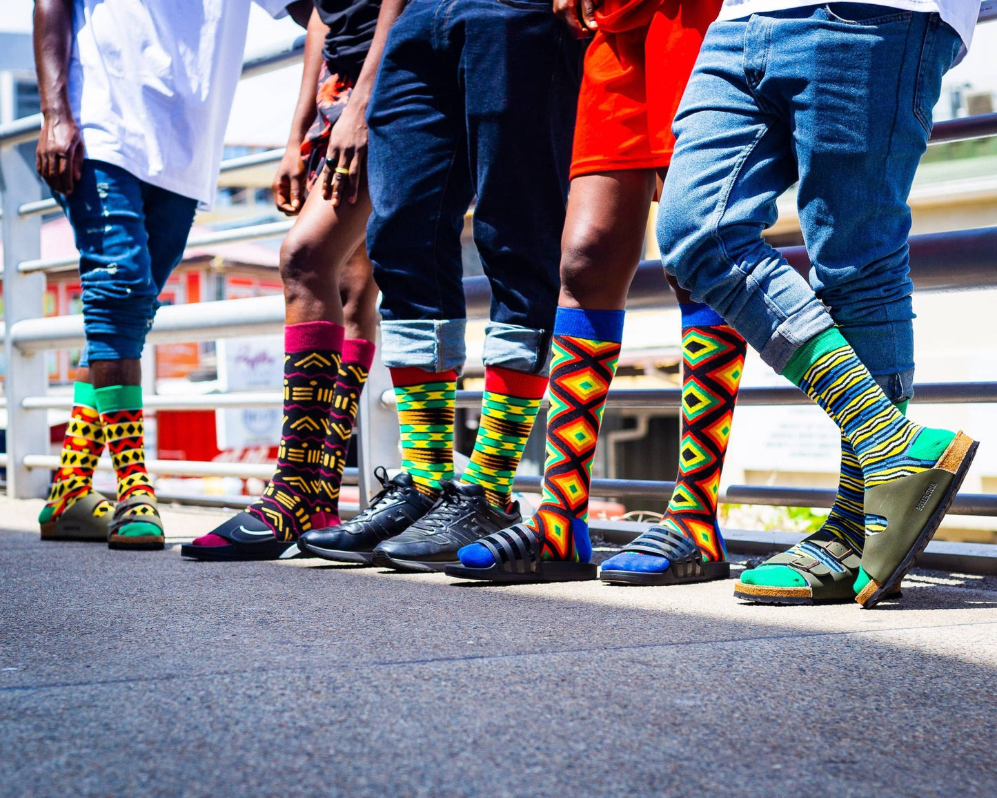 Kizomba Kente Socks: Large - US 8 - 13 (EU 41 - 46) - Violet Elizabeth - Clothing