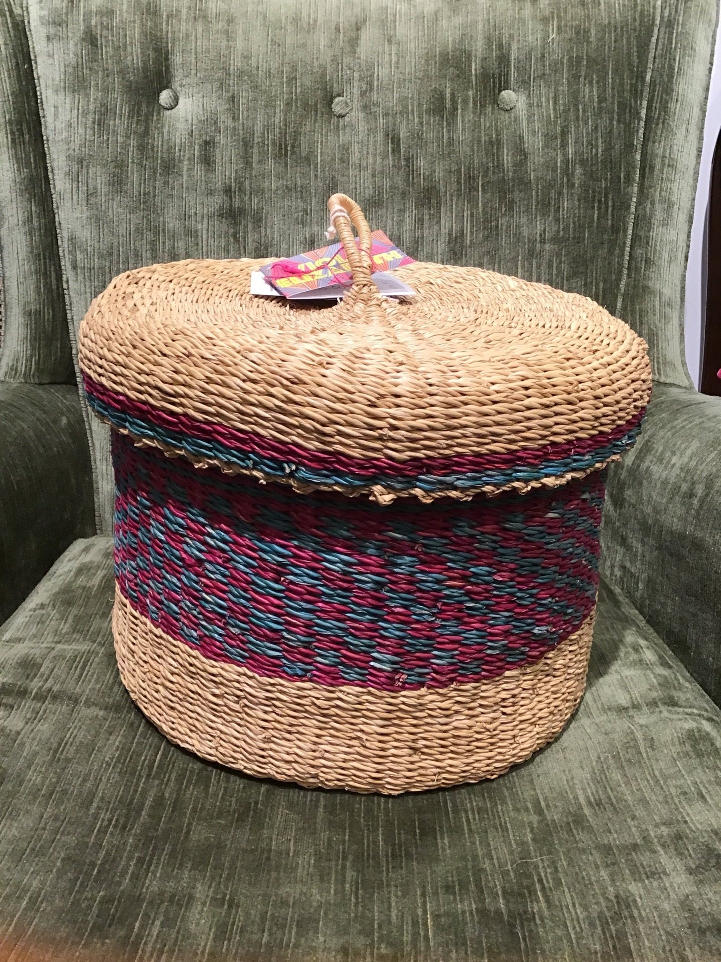 Lidded Storage Basket - Violet Elizabeth - Baskets