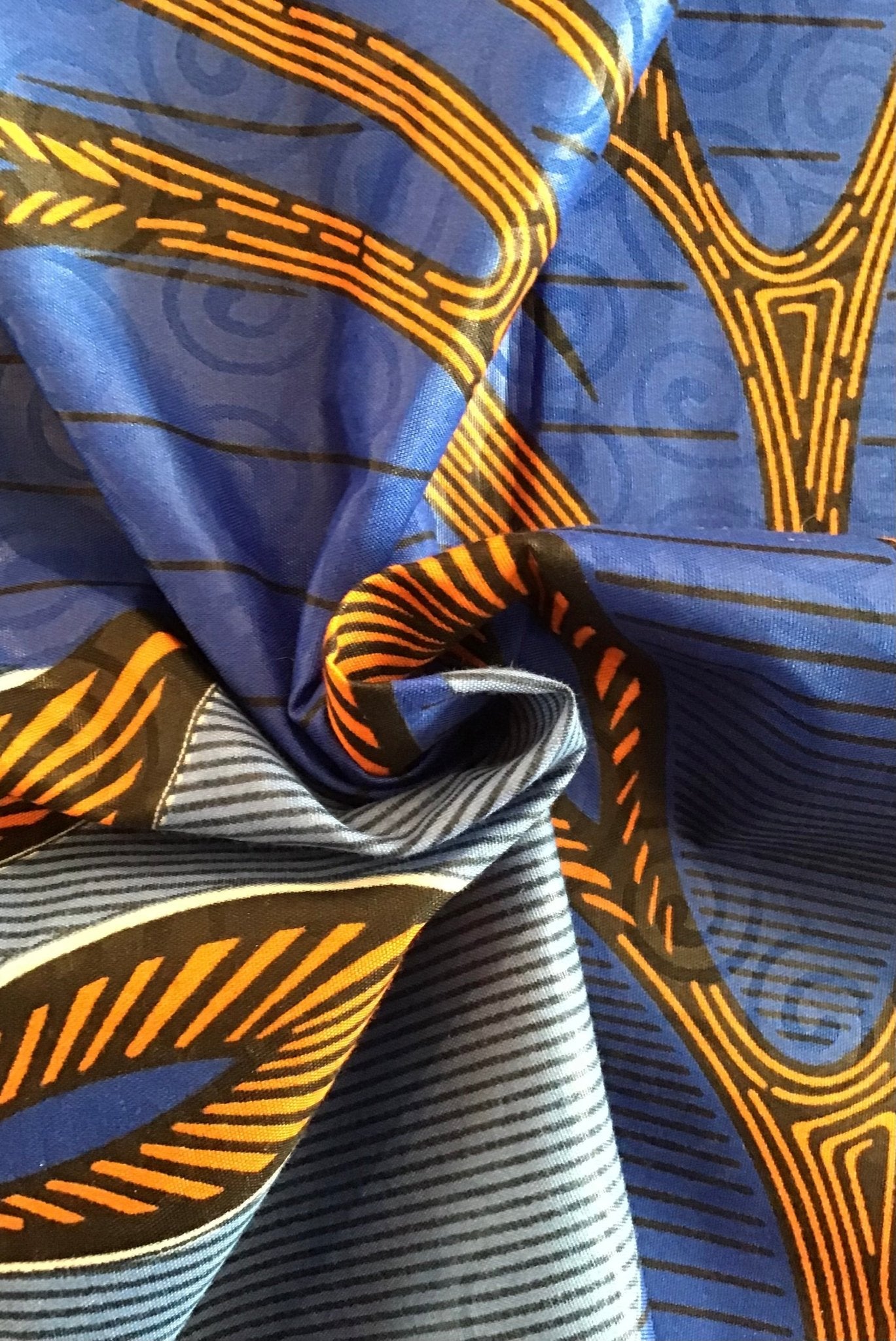 midnight rubber Wax print fabric - Violet Elizabeth - Haberdashery