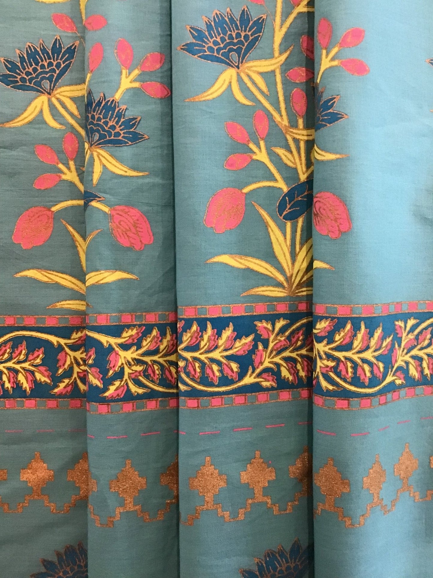 Mougal print Screen Printed Fabric 100% Cotton - Violet Elizabeth - Haberdashery