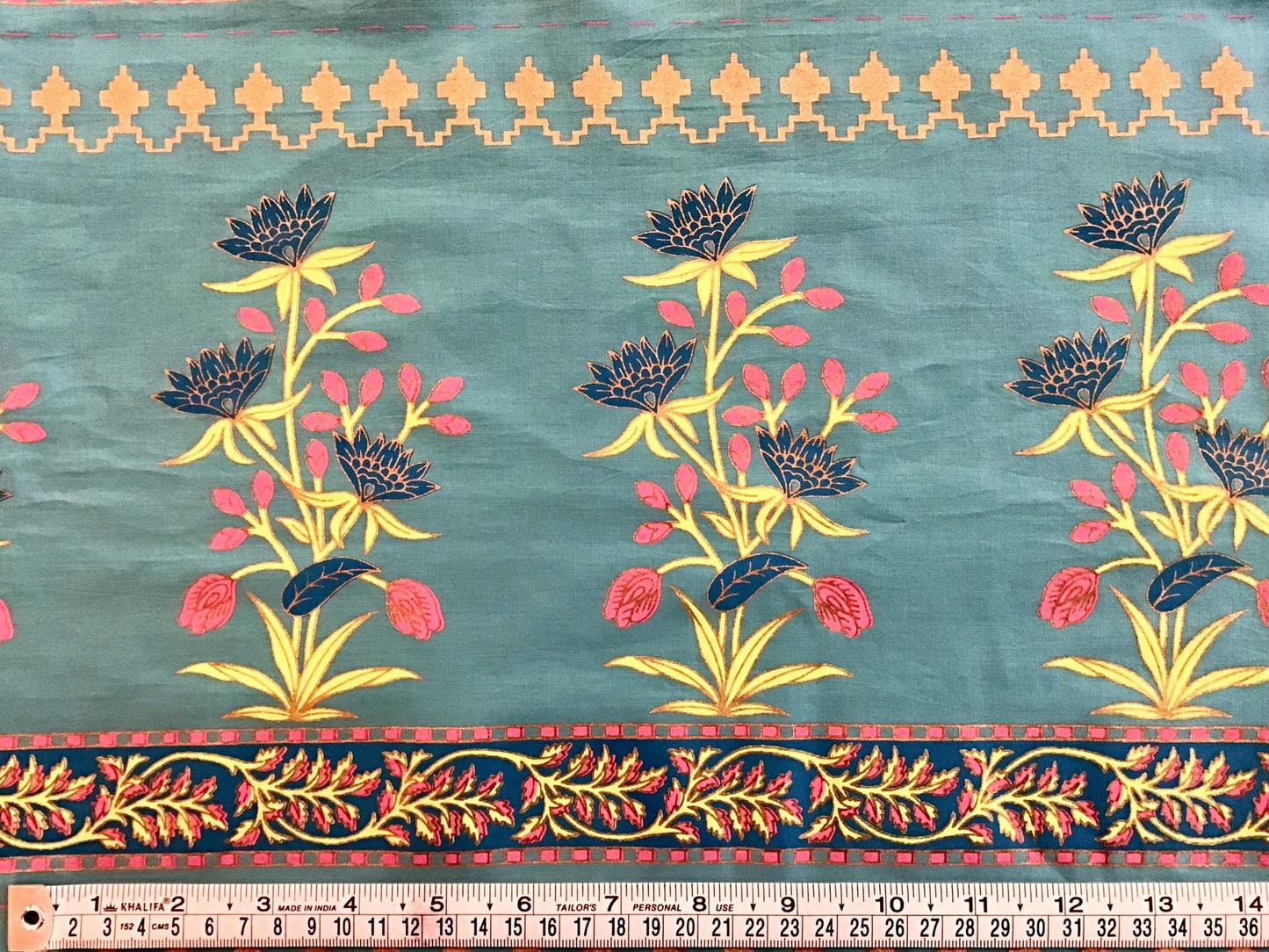 Mougal print Screen Printed Fabric 100% Cotton - Violet Elizabeth - Haberdashery