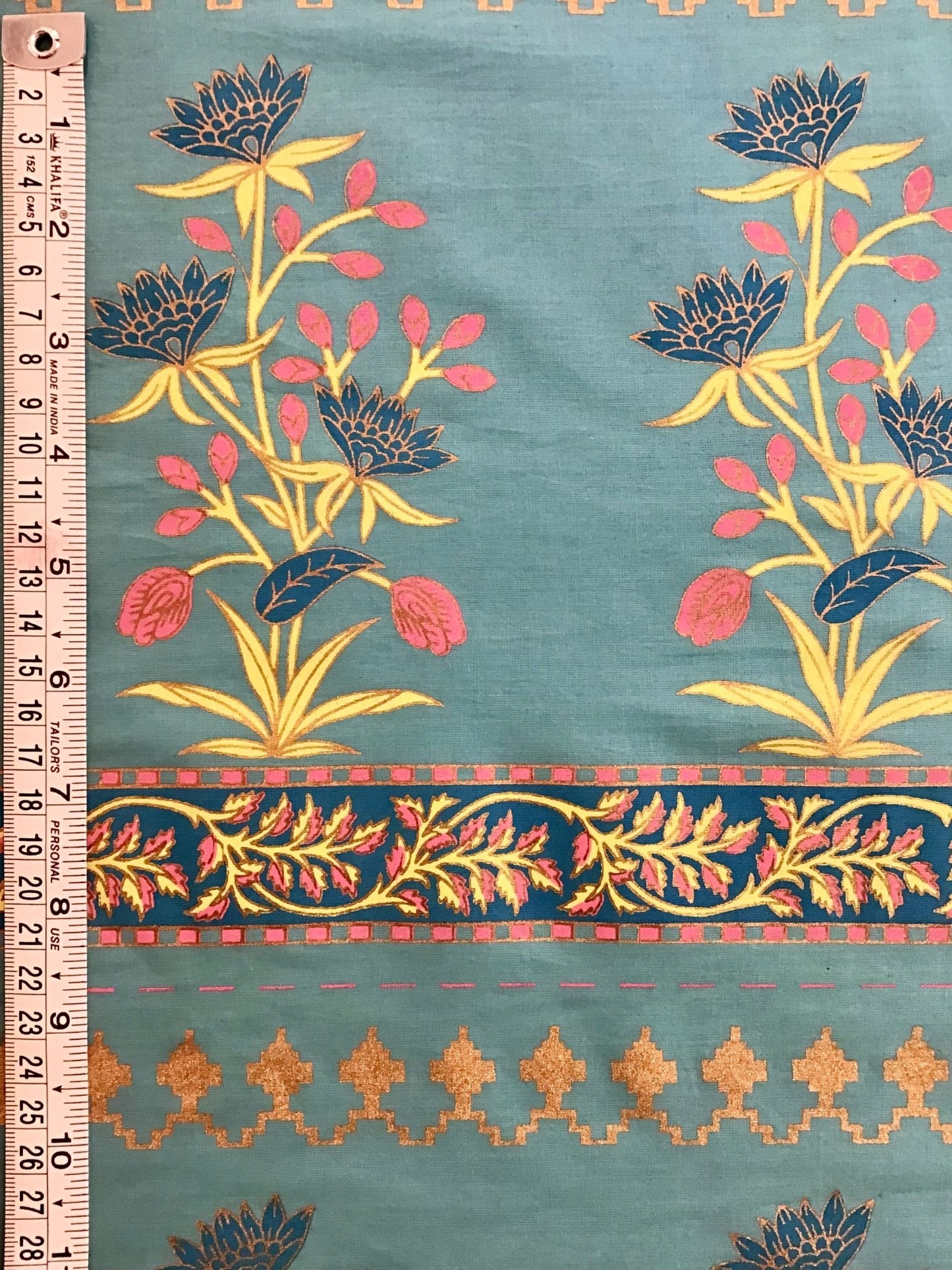 Mougal print Screen Printed Fabric 100% Cotton - Violet Elizabeth - Haberdashery