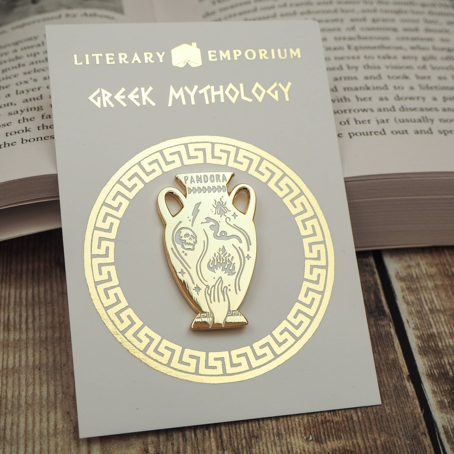 Pandora's Jar Enamel Pin Badge - Greek Mythology Collection - Violet Elizabeth -