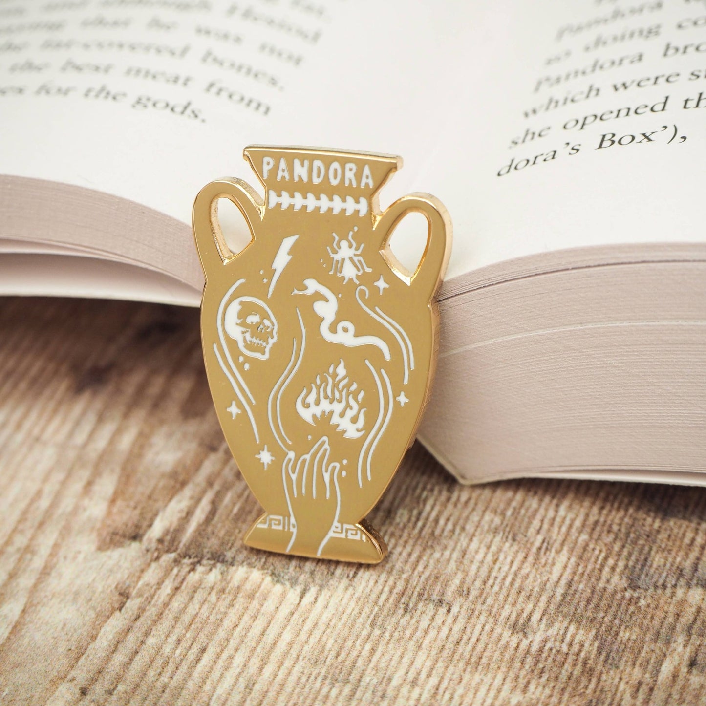 Pandora's Jar Enamel Pin Badge - Greek Mythology Collection - Violet Elizabeth -