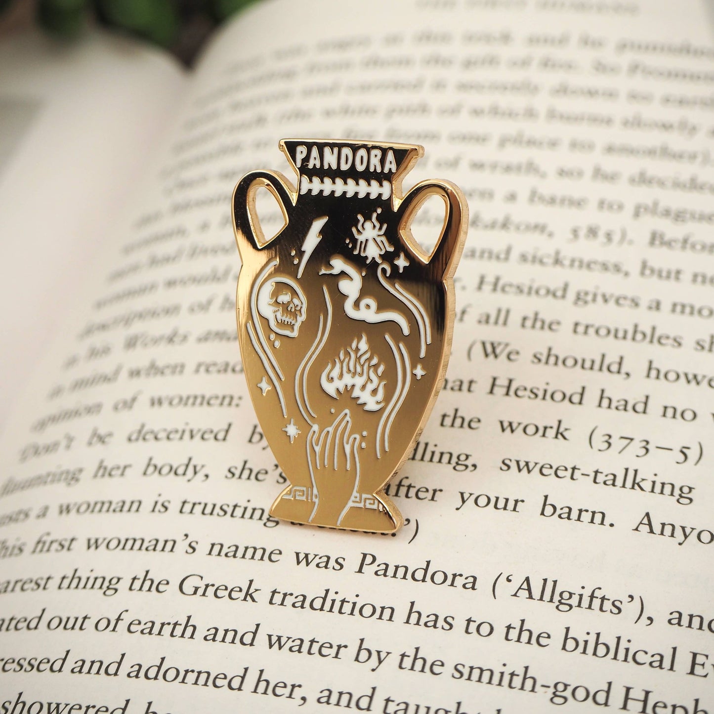 Pandora's Jar Enamel Pin Badge - Greek Mythology Collection - Violet Elizabeth -