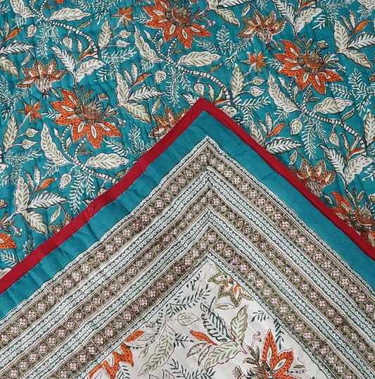 Passiflora Teal - Violet Elizabeth - Linens & Bedding