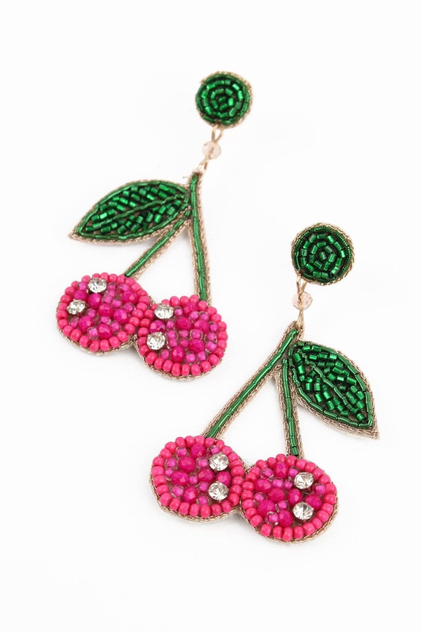 PINK CHERRY EARRINGS - Violet Elizabeth -