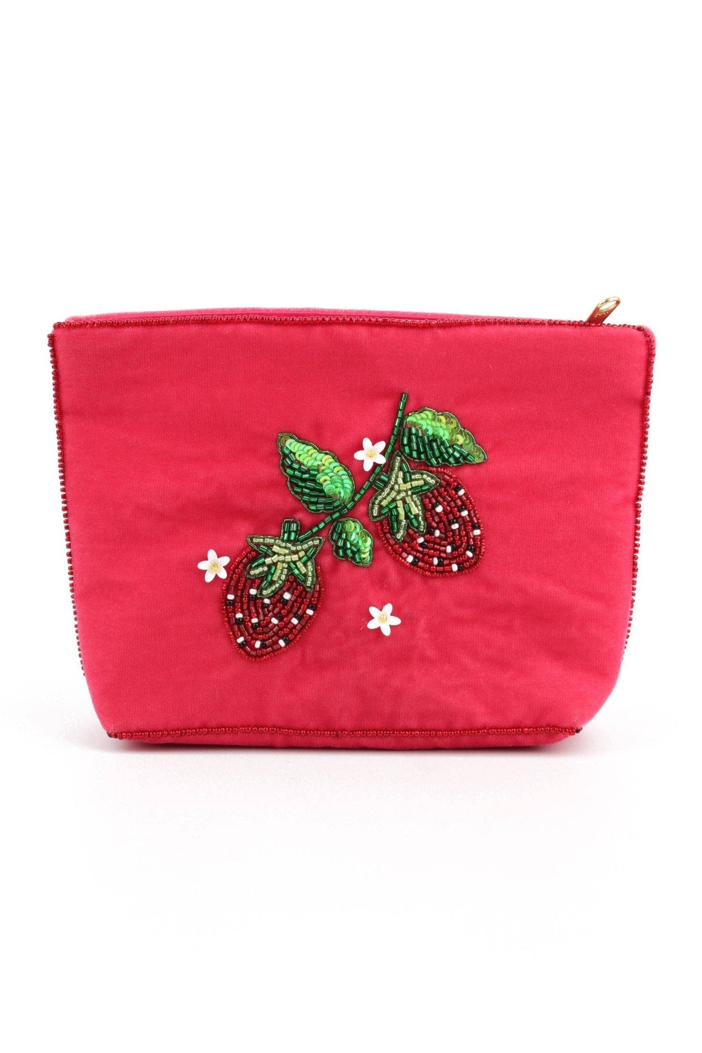 PINK STRAWBERRY MEDIUM POUCH - Violet Elizabeth -