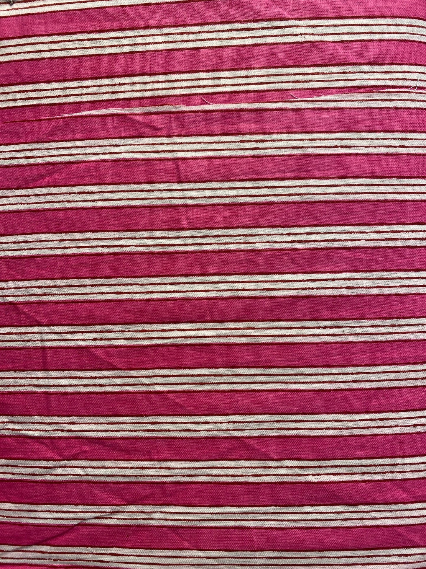 Pink & White Stripe 100% Cotton - Violet Elizabeth - Haberdashery