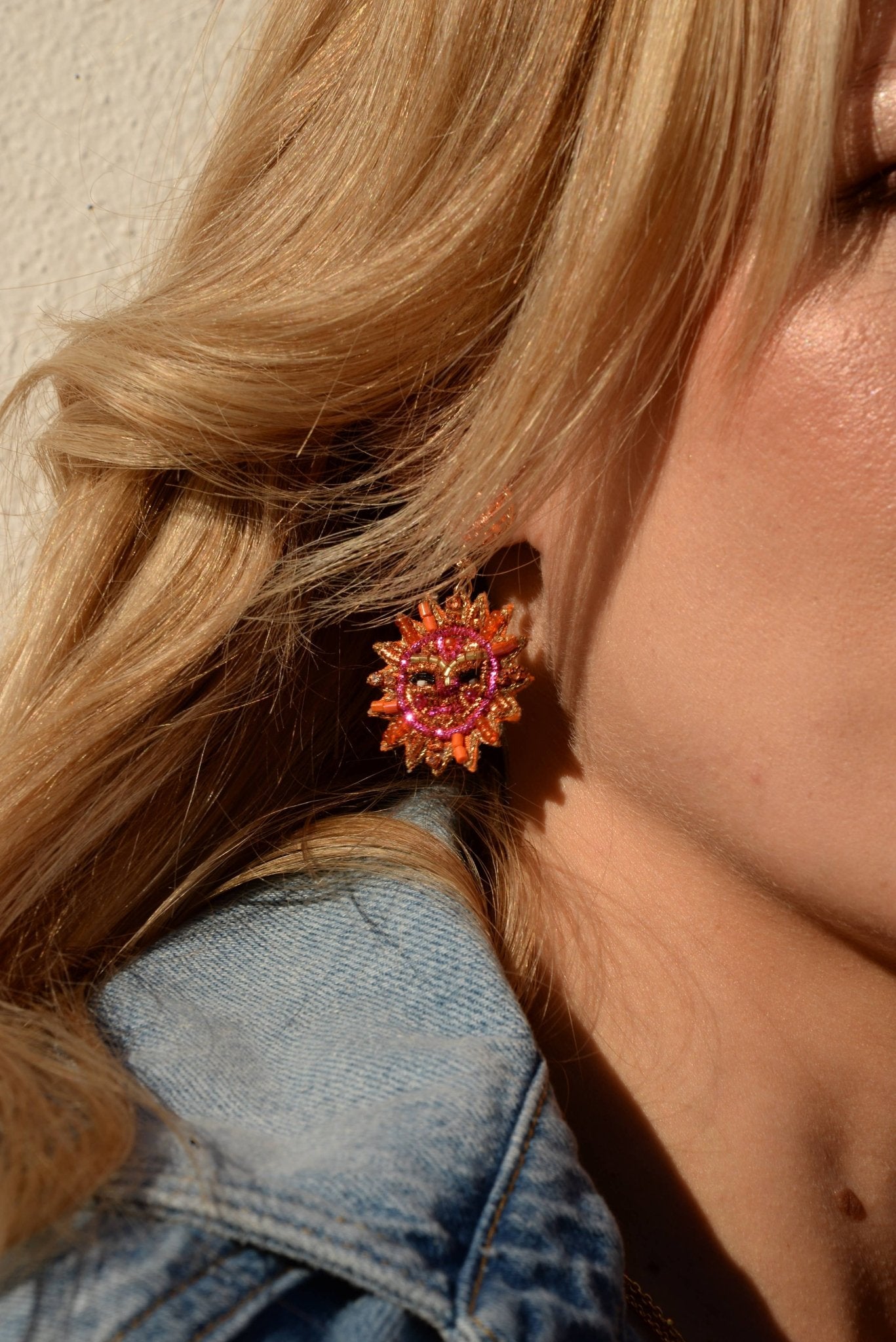 PRE - ORDER | SUN FACE EARRINGS - Violet Elizabeth -