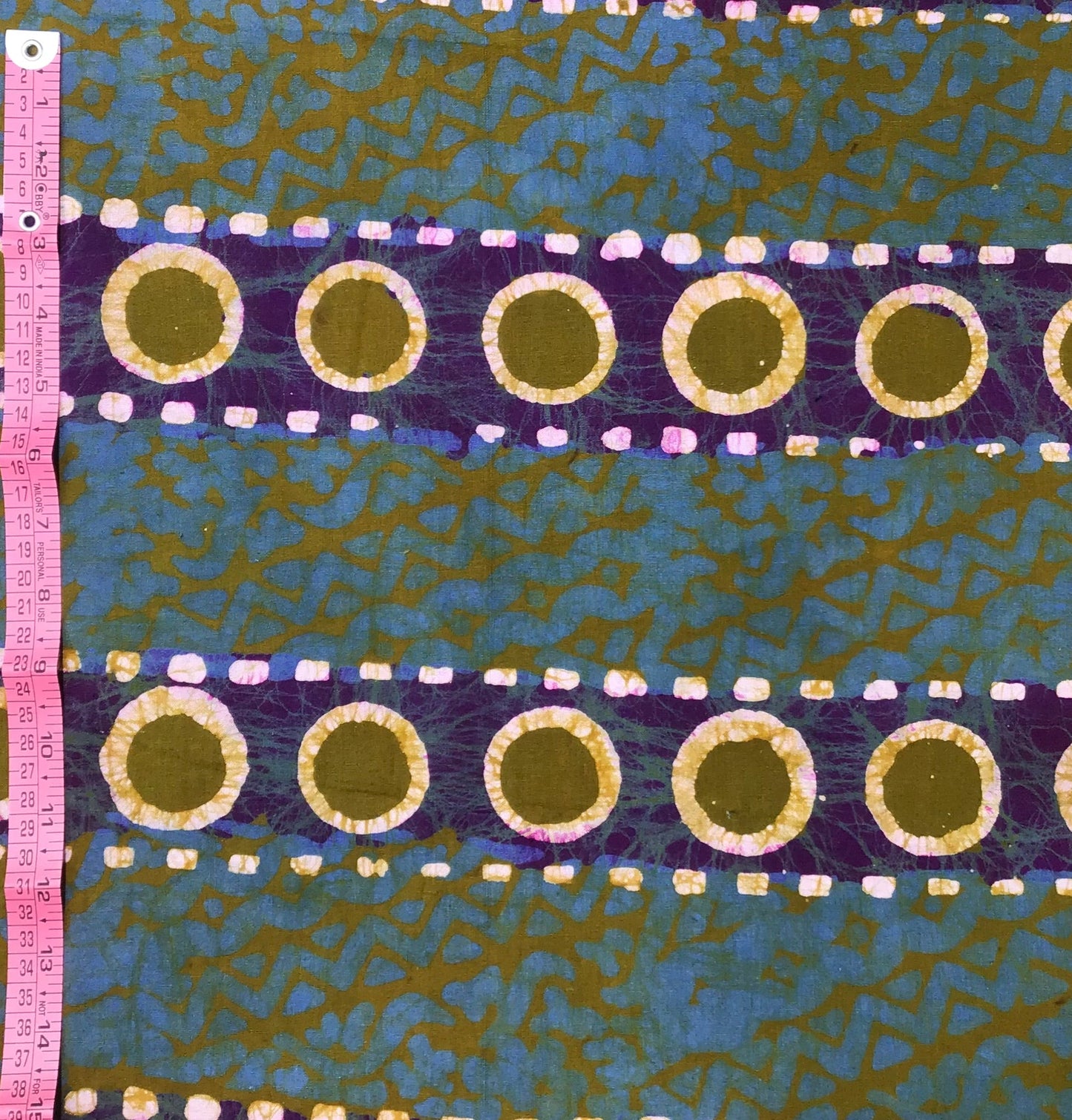 Psychedelic cells batik fabric - Violet Elizabeth - Haberdashery