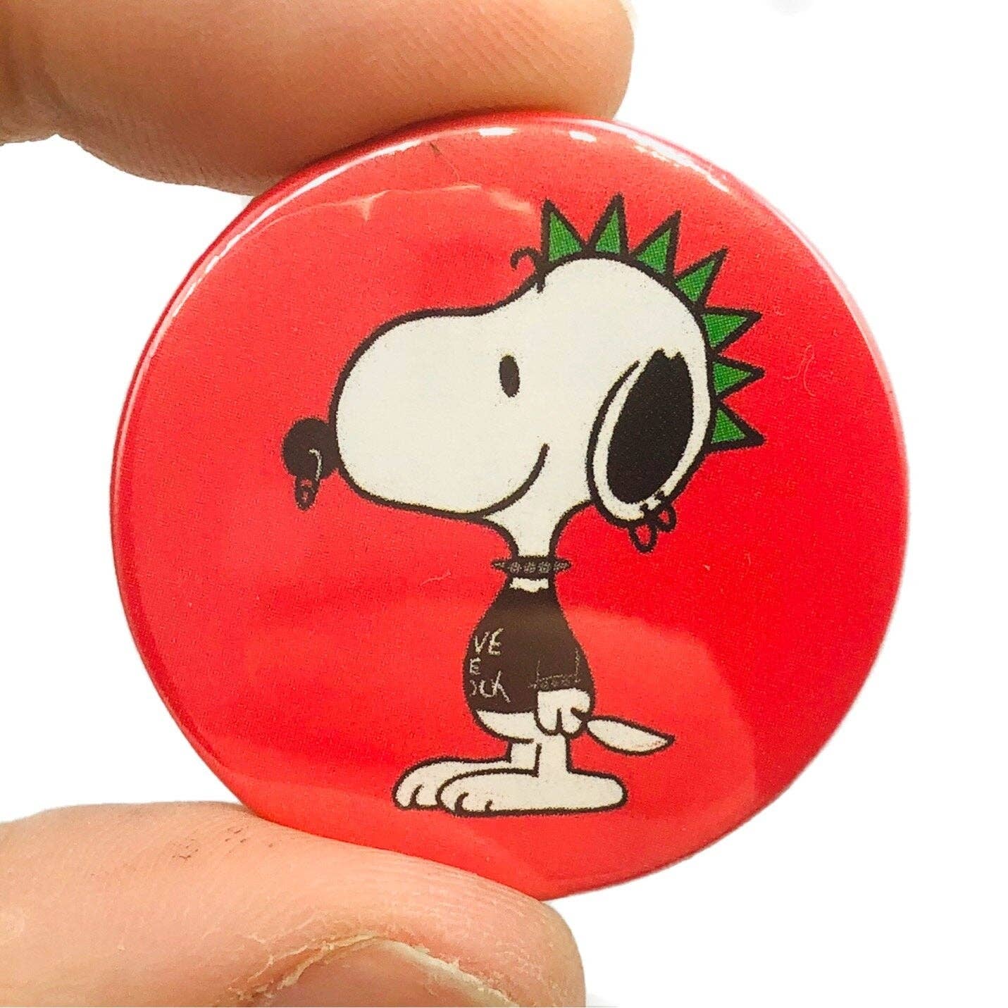 Punk Beagle Button Pin Badge - Violet Elizabeth -