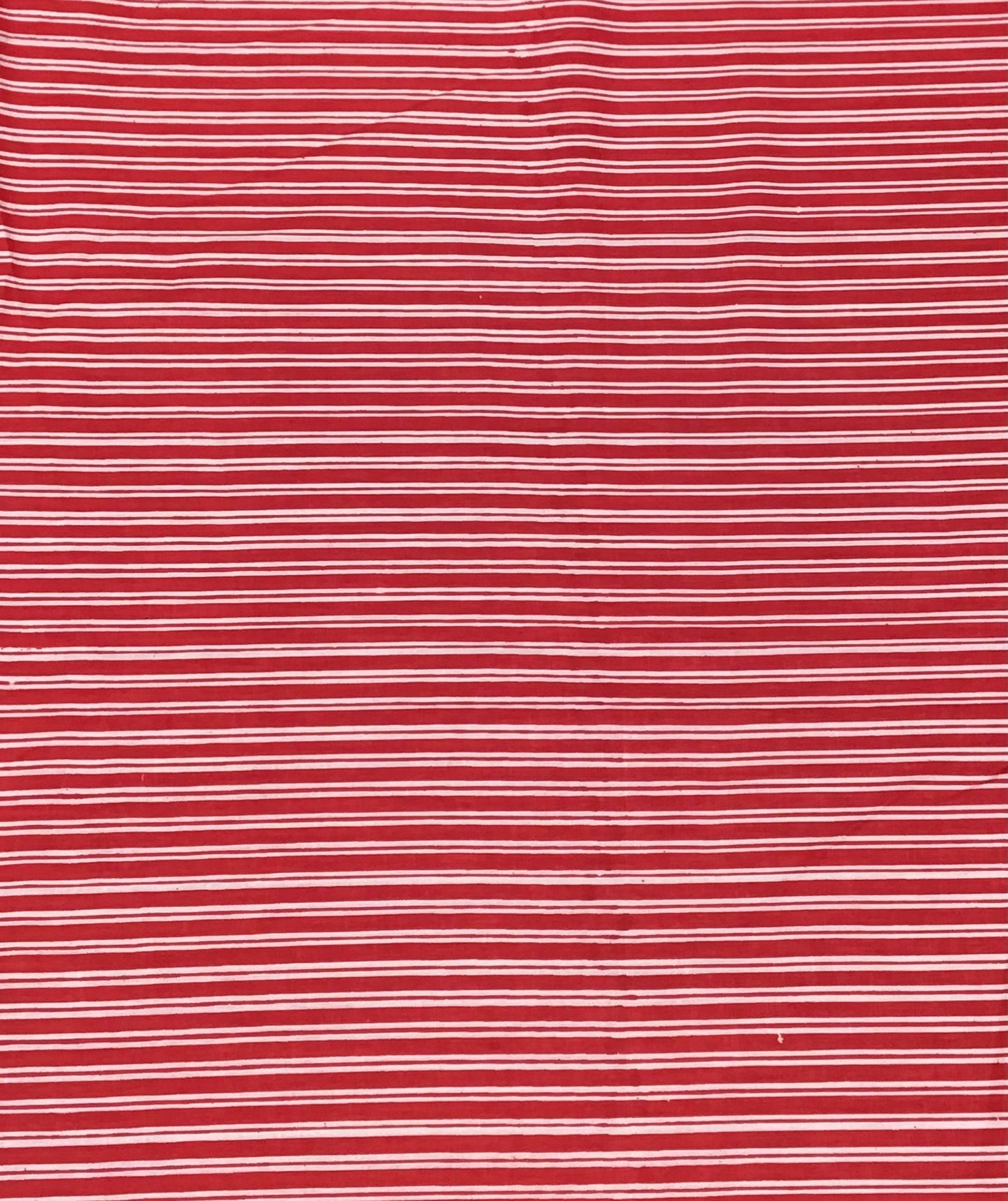 Red and white stripe Screen Printed Fabric 100% Cotton - Violet Elizabeth - Haberdashery