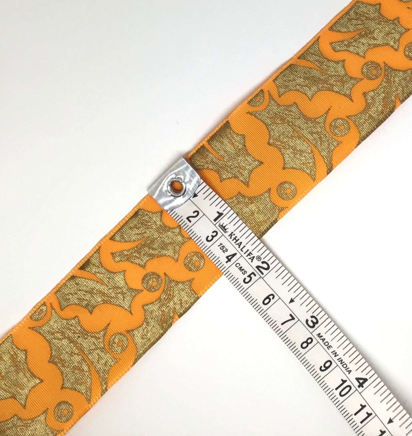 Ribbon yellow & gold leaves 40mm - Violet Elizabeth - Haberdashery