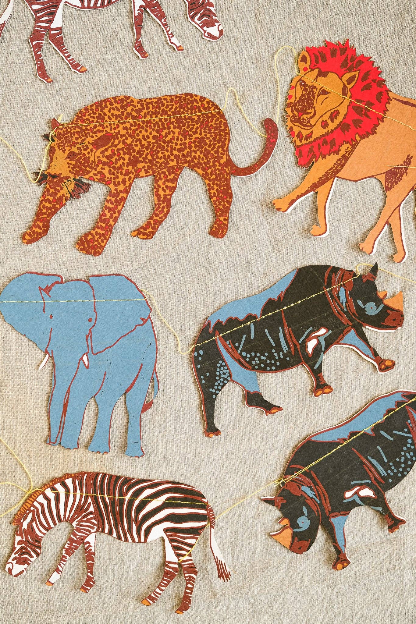 Safari Animals Sewn Garland - Violet Elizabeth - Decor