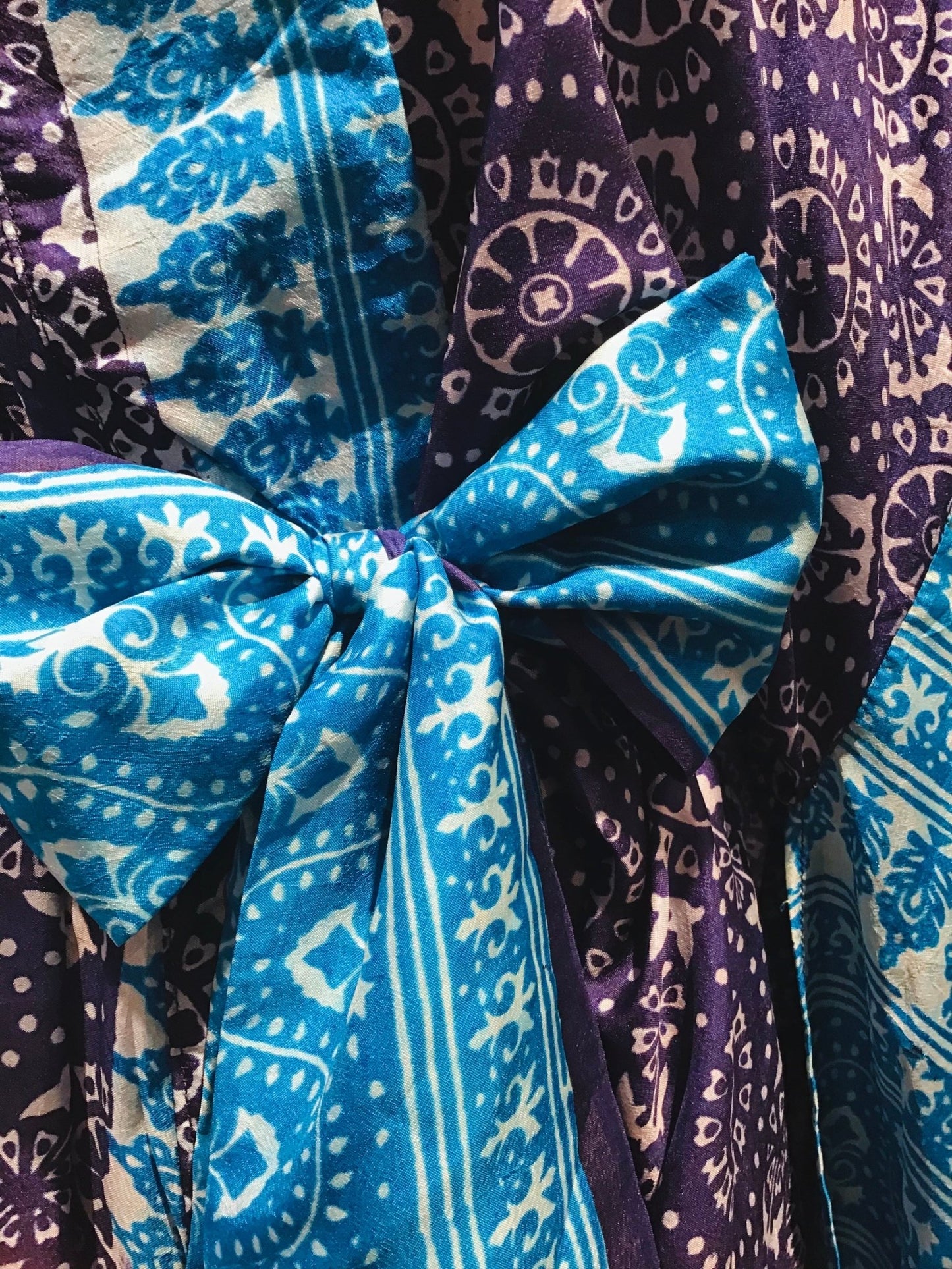 Sapphire Menelaus Silk Kimono - Violet Elizabeth - Clothing