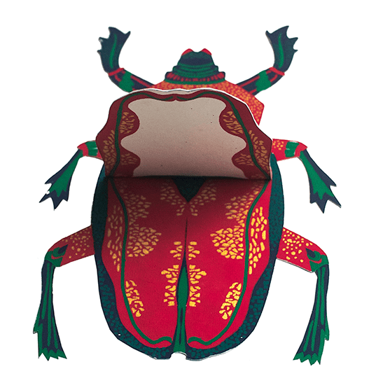 Scarab Beetle Greeting Card - Violet Elizabeth - Gift Cards
