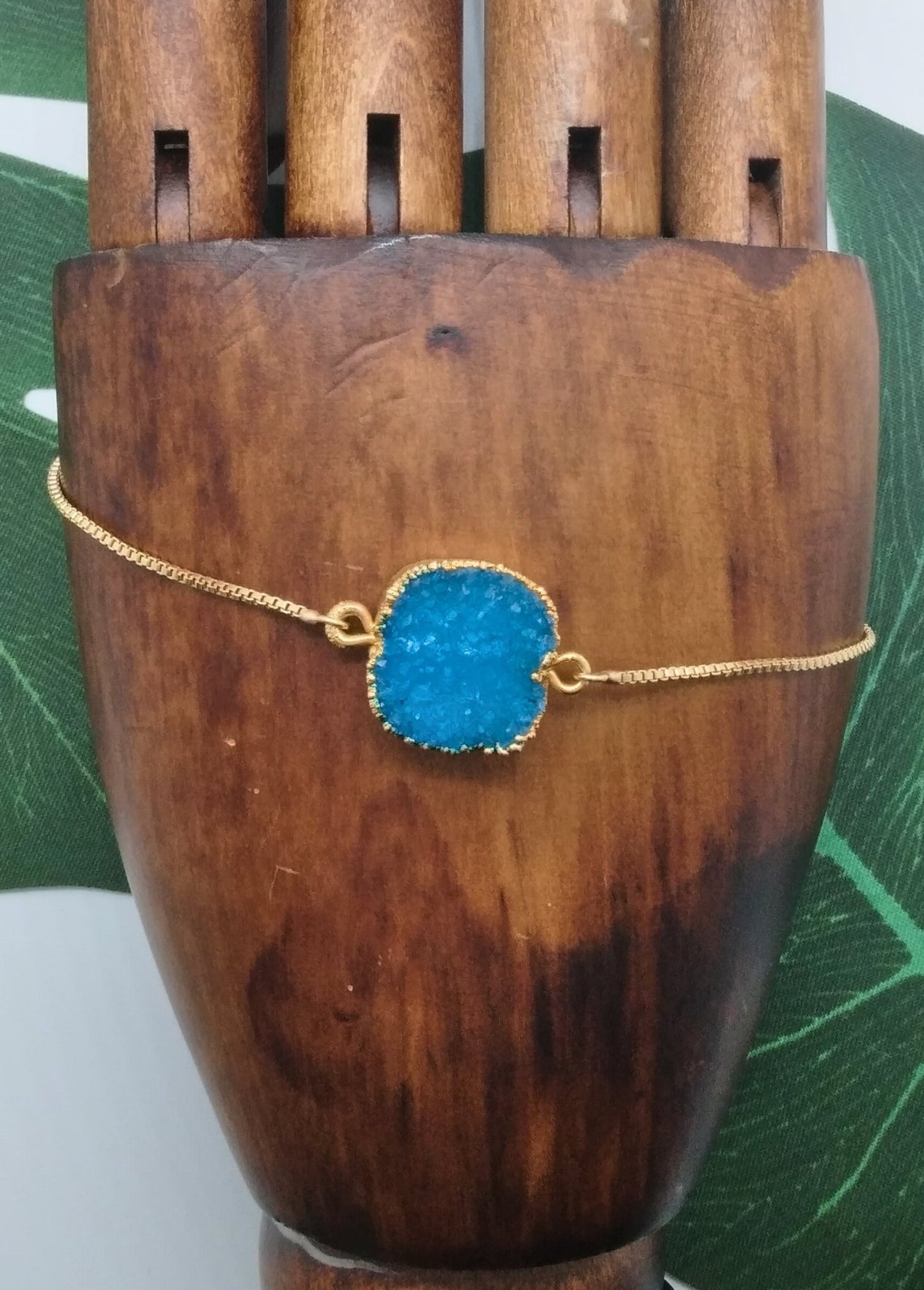 Sky Blue Sugar Druzy Bracelet - Violet Elizabeth - Jewellery