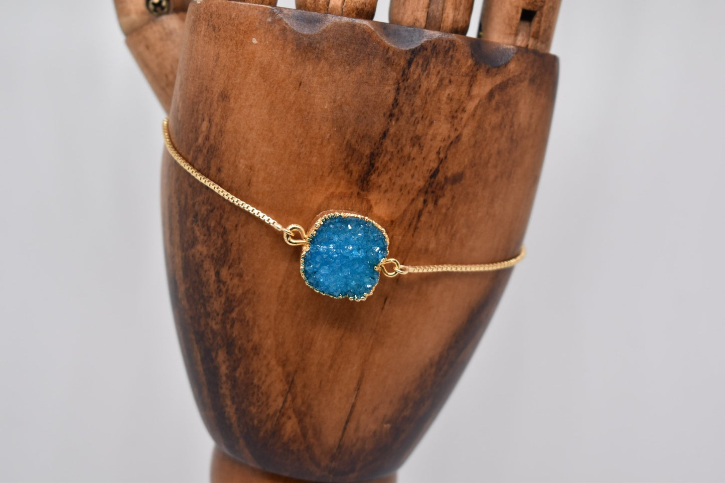 Sky Blue Sugar Druzy Bracelet - Violet Elizabeth - Jewellery