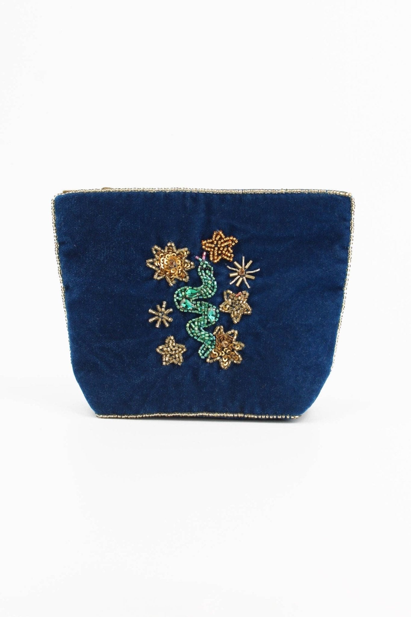 SNAKE AND CELESTIAL SMALL POUCH - Violet Elizabeth - Apparel & Accessories