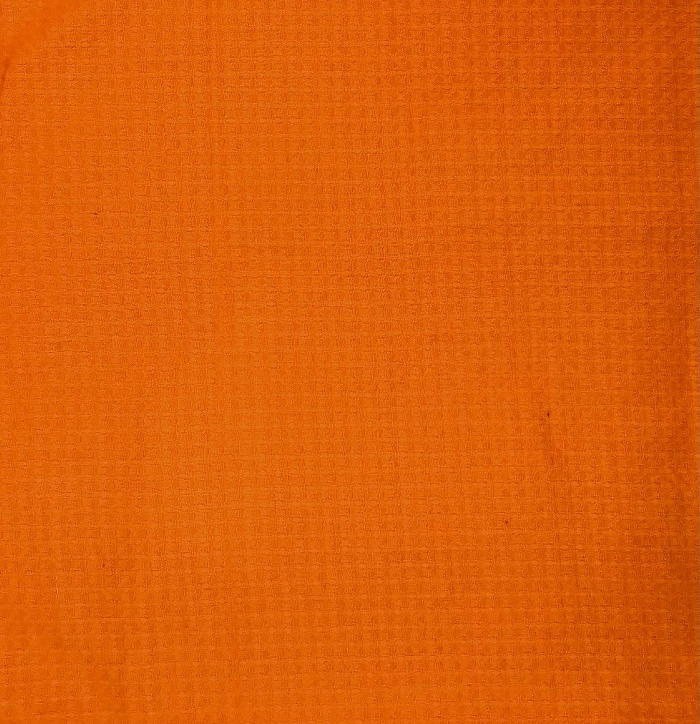 Soft orange Waffle hand dyed Fabric 100% Cotton - Violet Elizabeth - Haberdashery