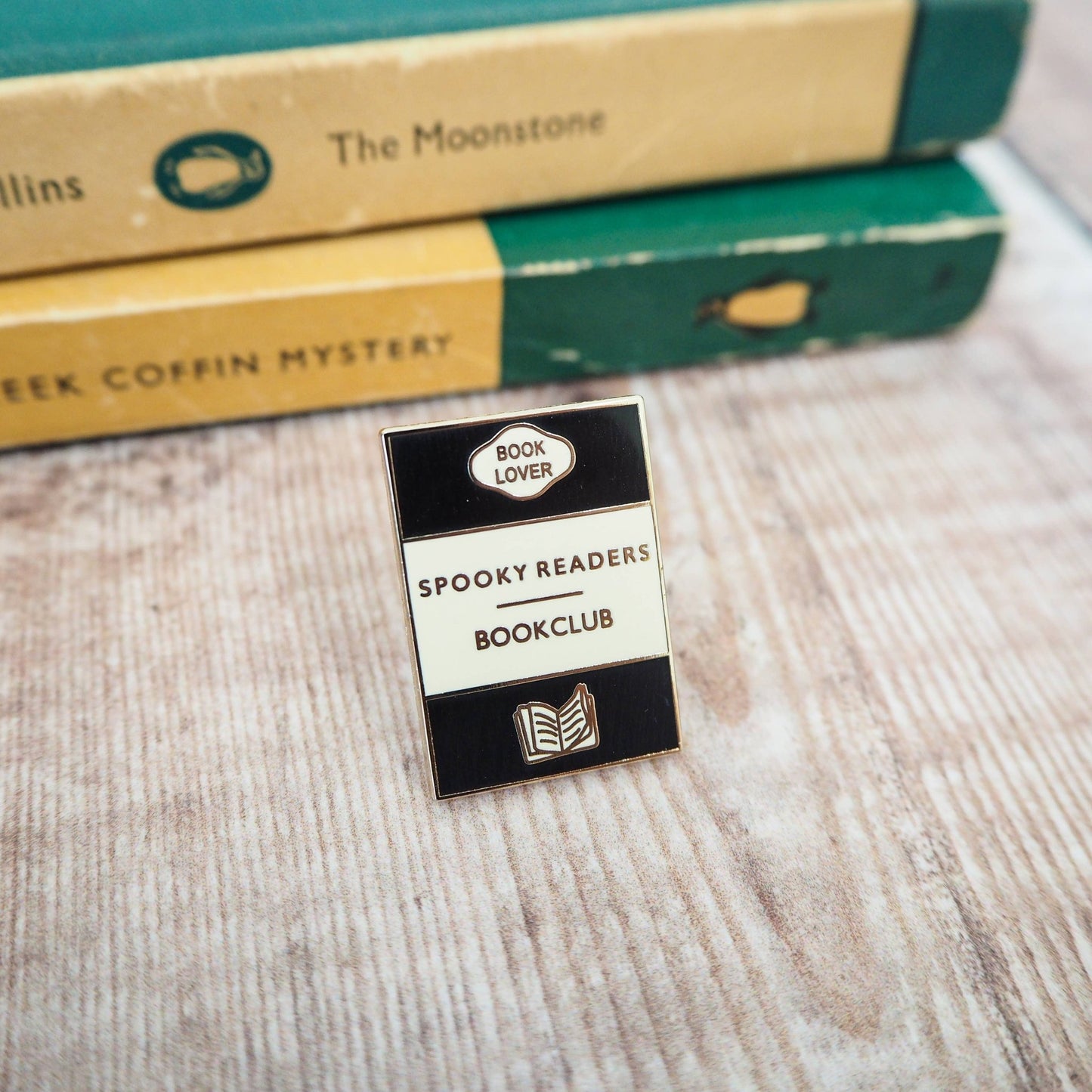 'Spooky Readers Bookclub' Book Lover Enamel Pin Badge - Violet Elizabeth - Badge