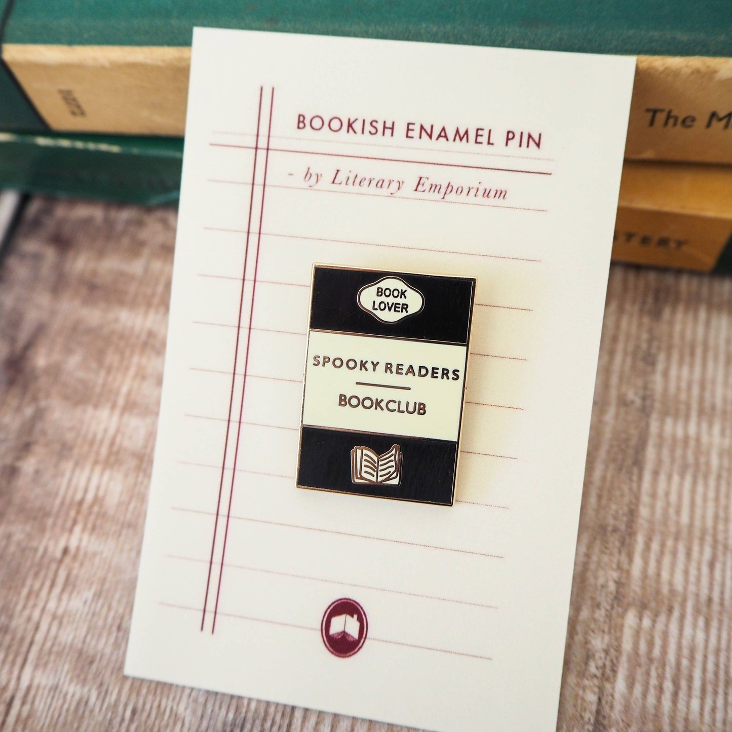 'Spooky Readers Bookclub' Book Lover Enamel Pin Badge - Violet Elizabeth - Badge