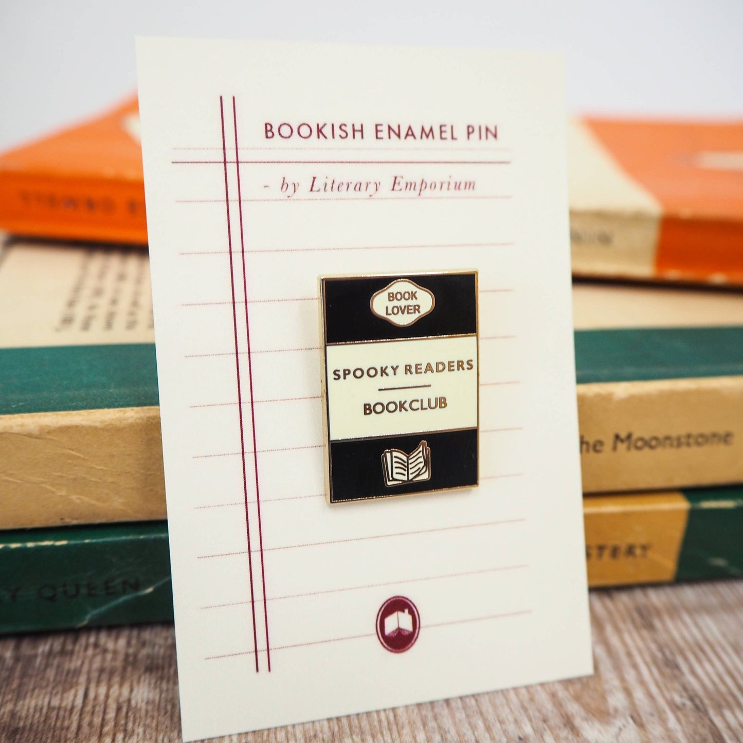 'Spooky Readers Bookclub' Book Lover Enamel Pin Badge - Violet Elizabeth - Badge