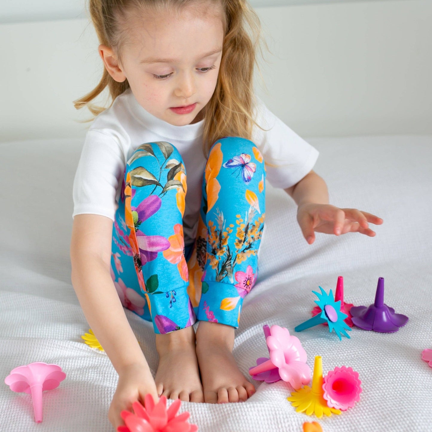 Summer Garden Leggings: 2 - 3 Y - Violet Elizabeth -