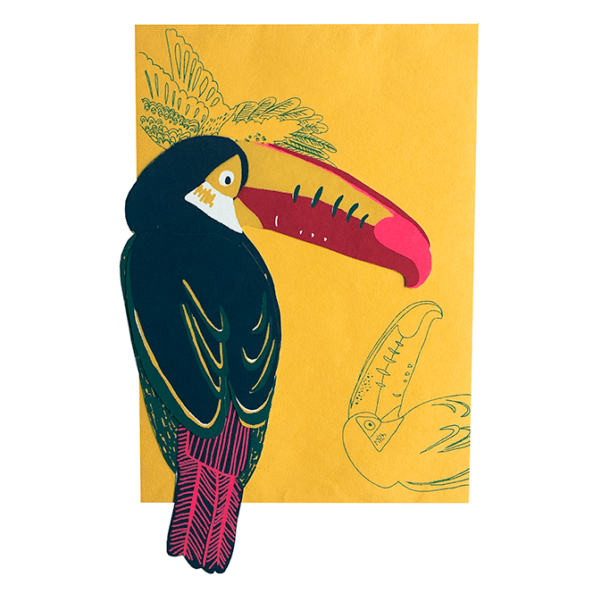 Toucan Greeting Card: C5 - Violet Elizabeth - Gift Cards