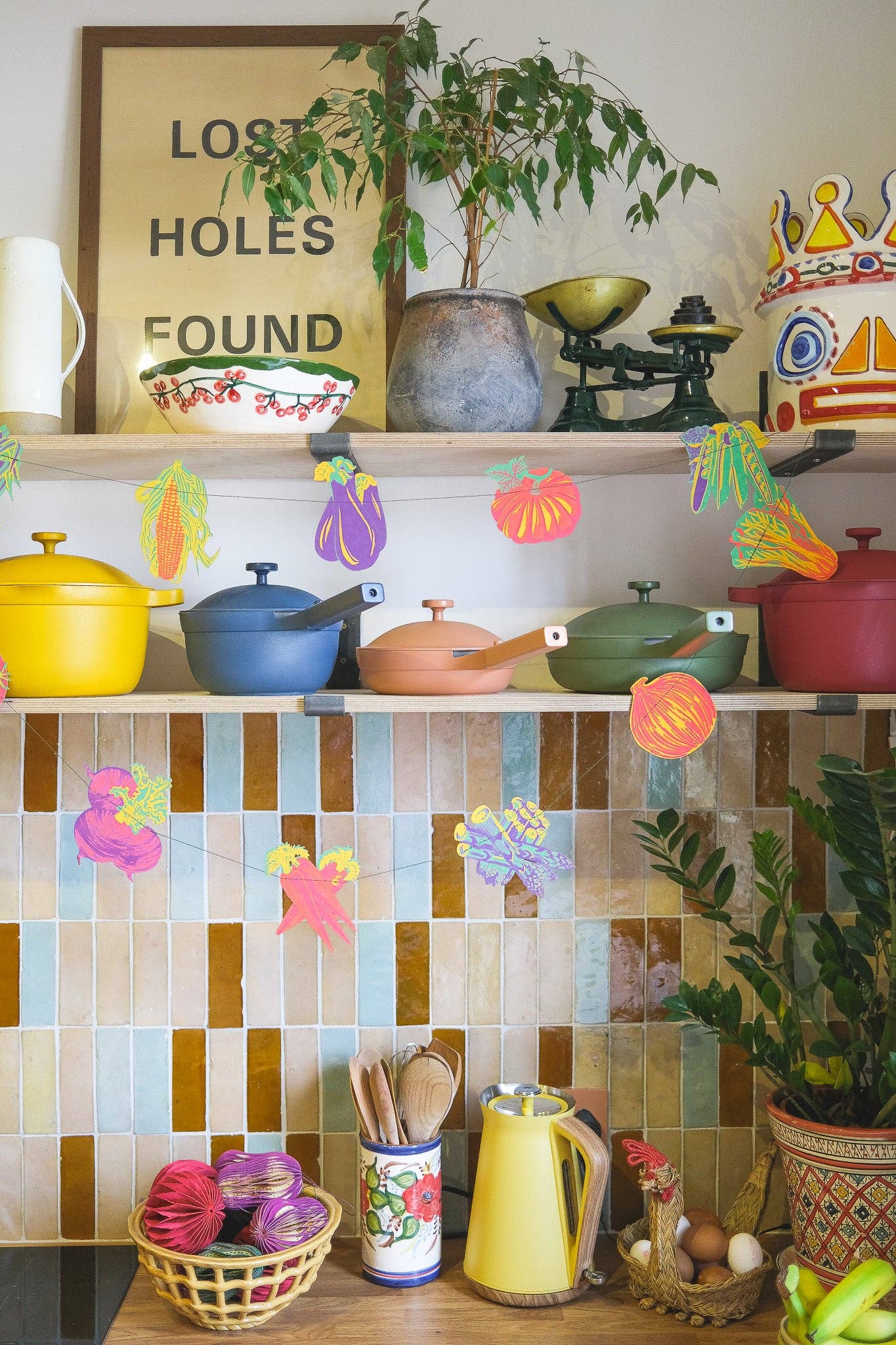 Vegetable Sewn Garland - Violet Elizabeth -