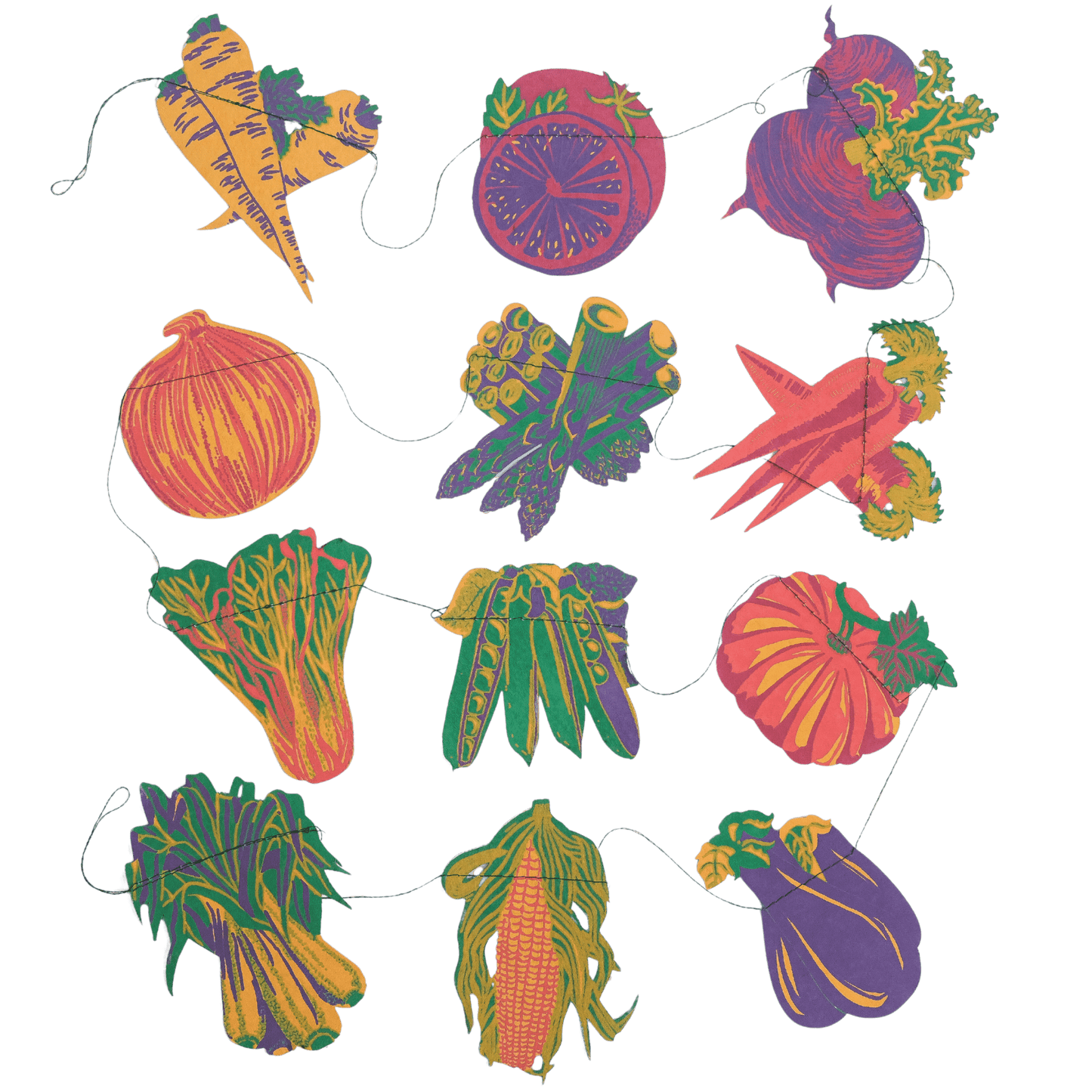 Vegetable Sewn Garland - Violet Elizabeth -