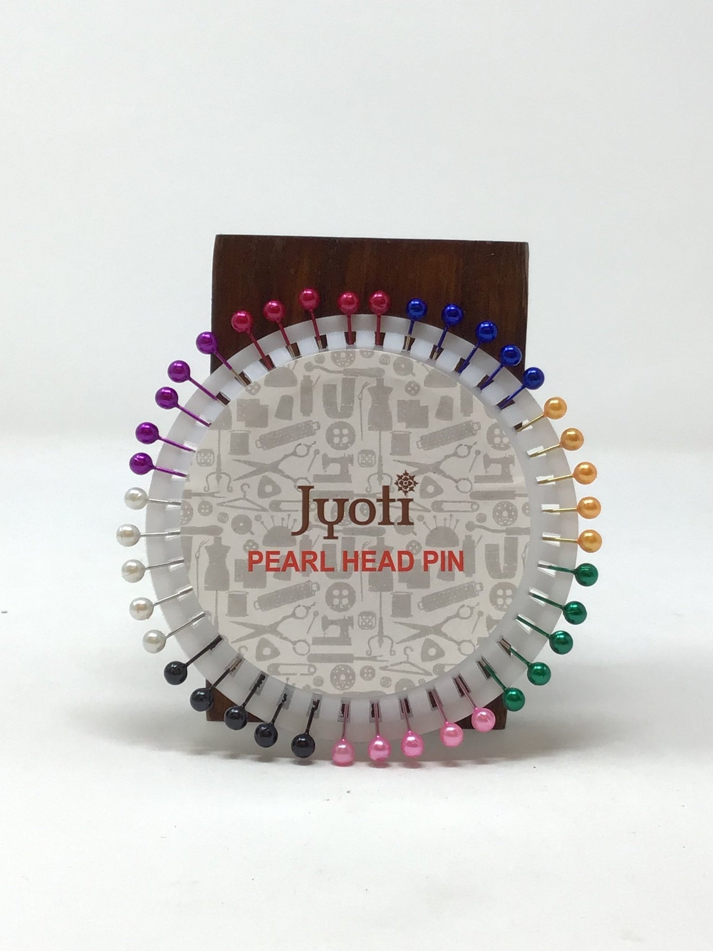 Wheel of Pearl head pin - Violet Elizabeth - Haberdashery