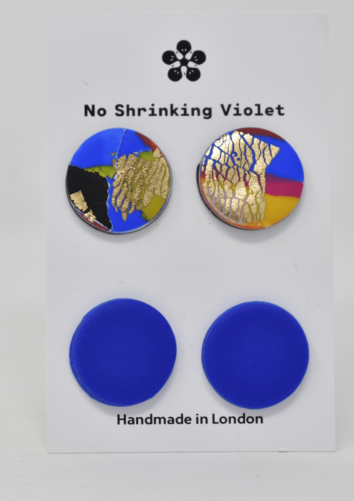 80s Stud Cobalt - Violet Elizabeth - Jewellery