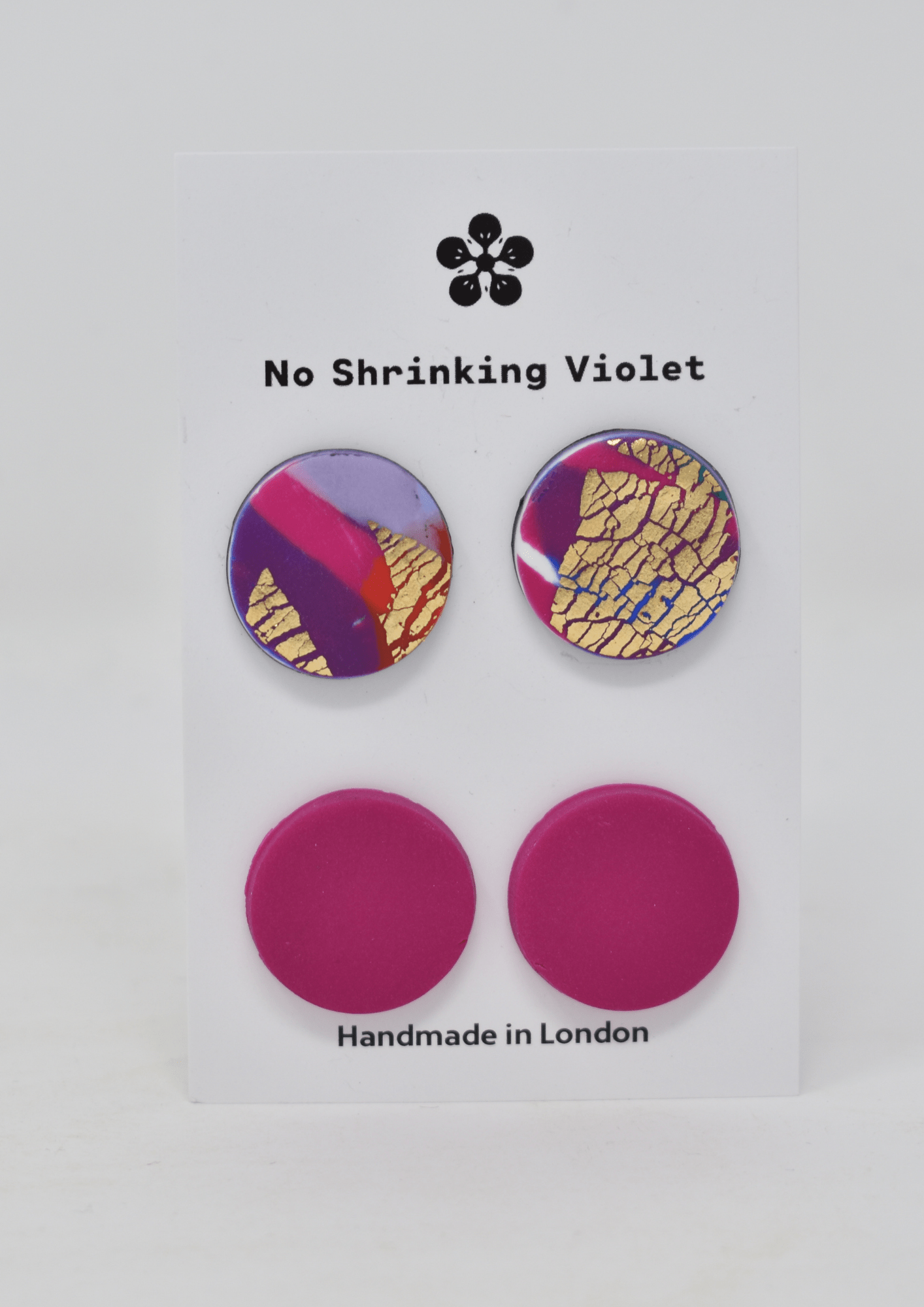 80s Stud Pink - Violet Elizabeth - Jewellery