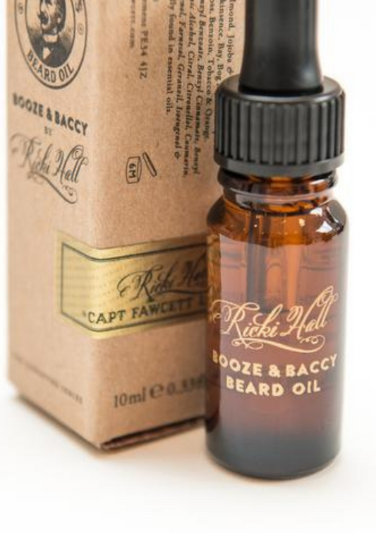 Ricki Hall's 'Booze & Baccy' Beard Oil 10ml Travel Sized - Violet Elizabeth