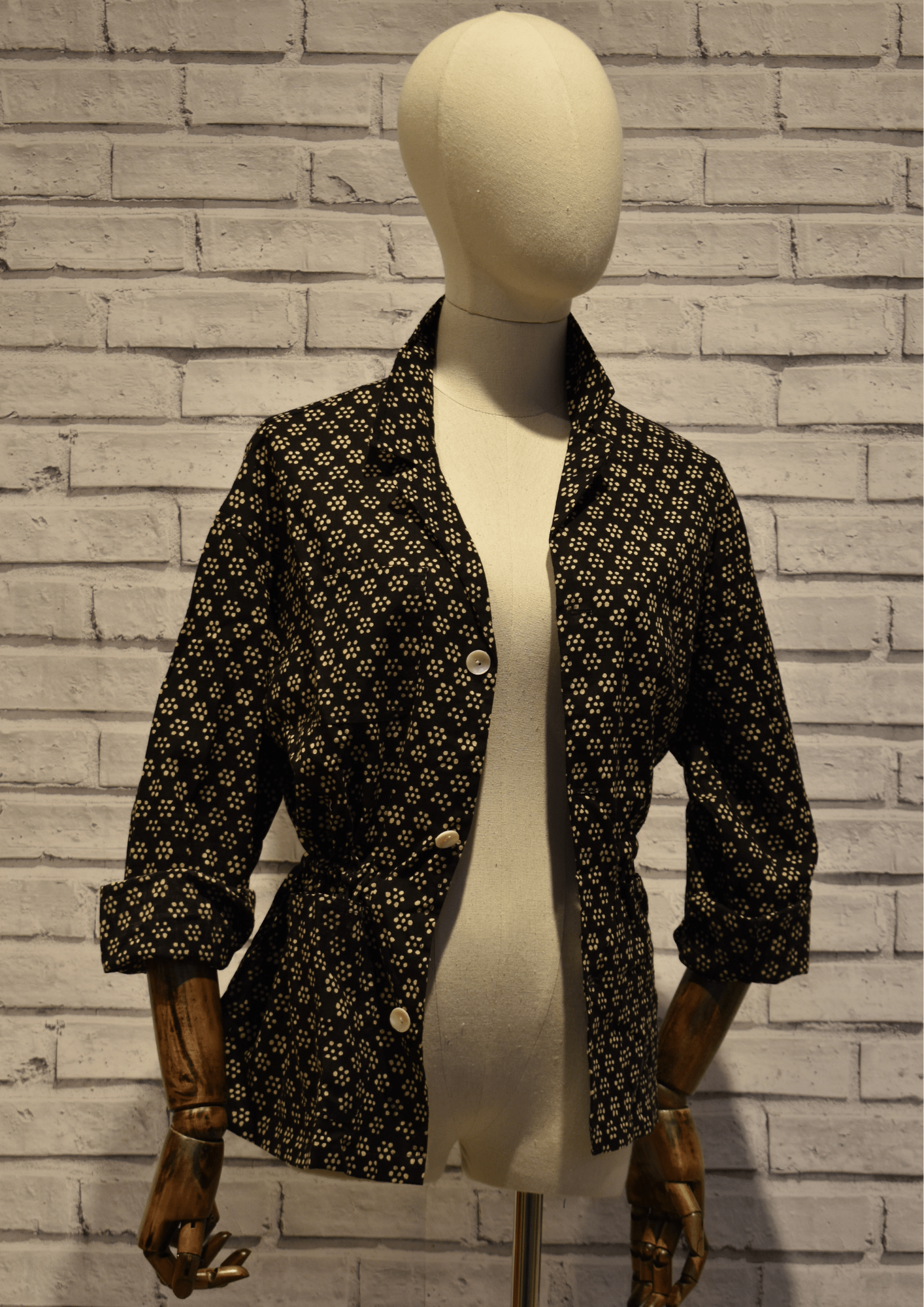 Black Safari Suit Jacket - Violet Elizabeth - Clothing