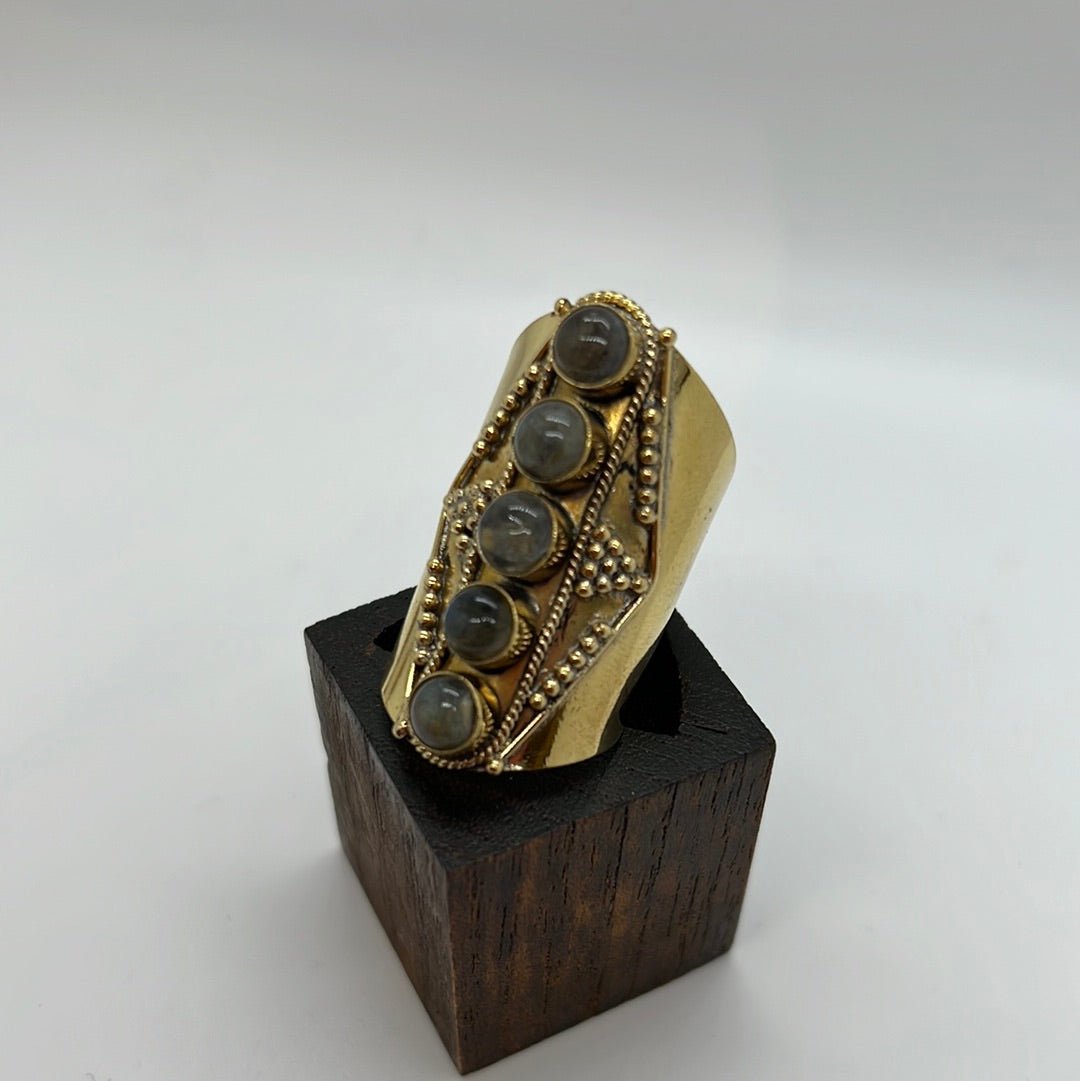 Emperor Brass Ring: Various Stones - Violet Elizabeth - Jewellery