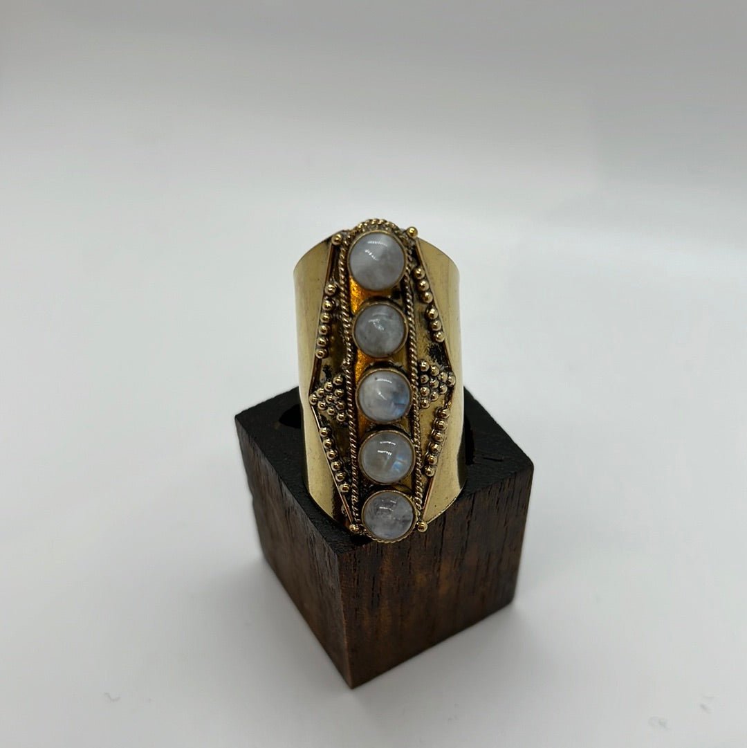 Emperor Brass Ring: Various Stones - Violet Elizabeth - Jewellery