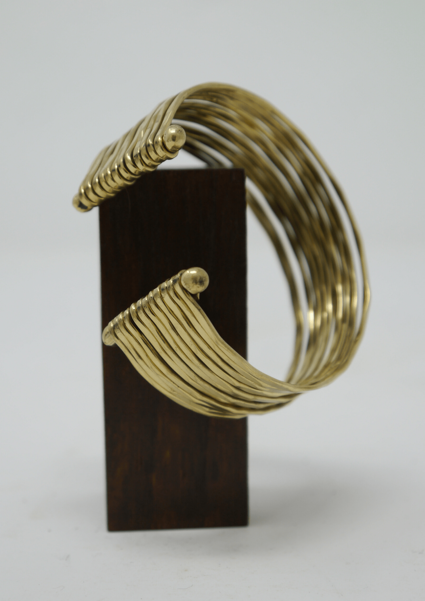 Hand tapped cuff (medium): Brass and Silver Plated Brass - Violet Elizabeth - Jewellery
