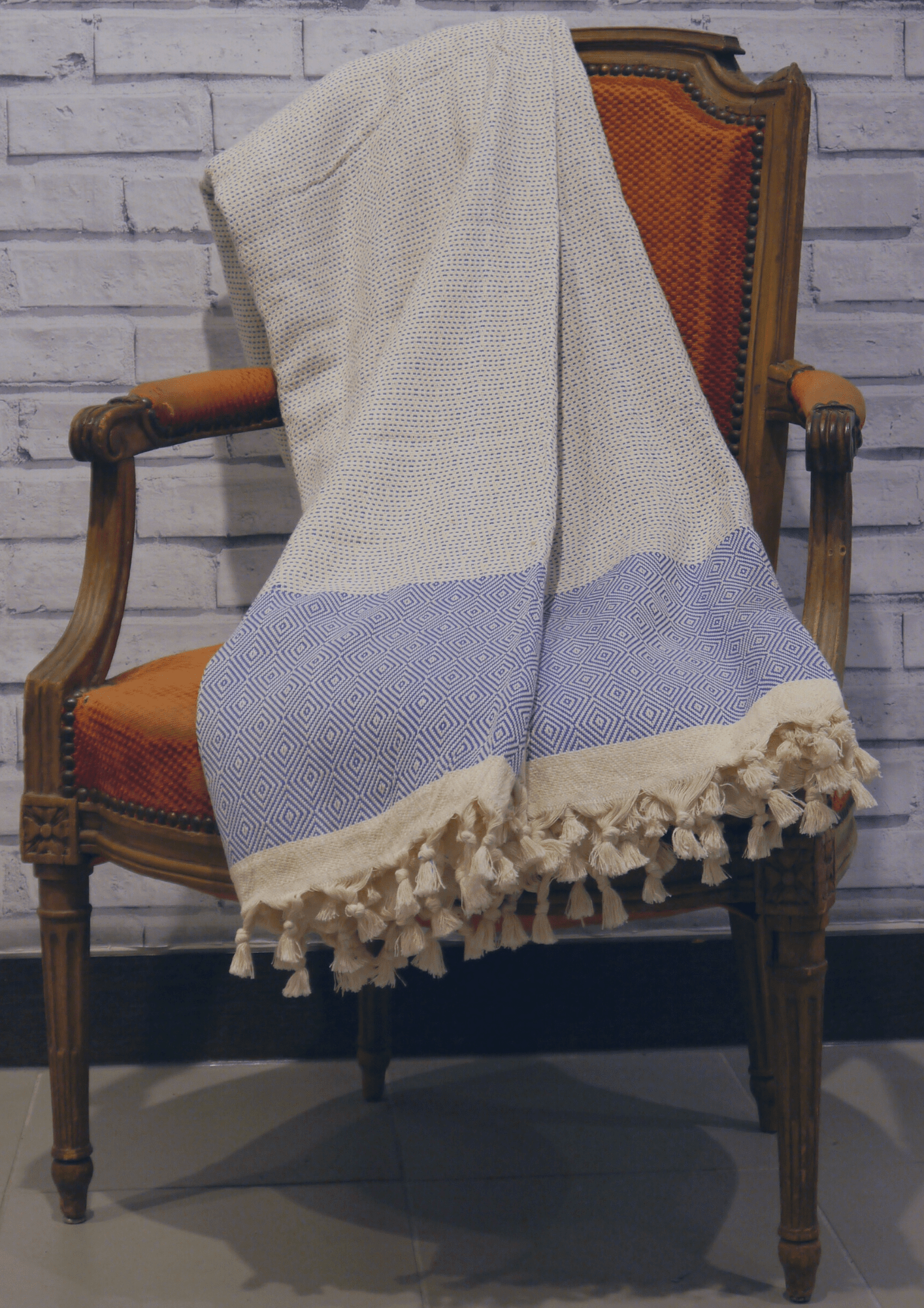 Hand woven diamond pattern - Violet Elizabeth -