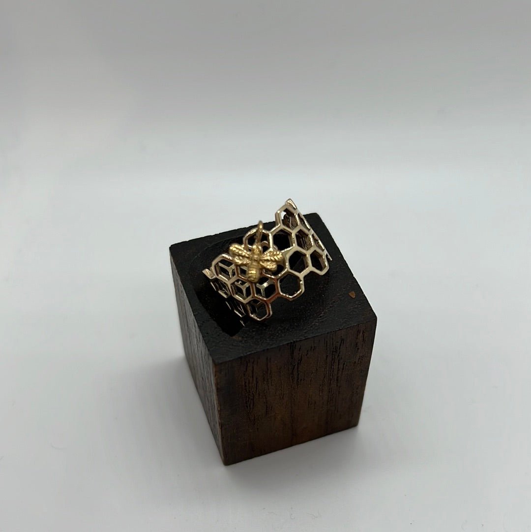 Honeycomb ring both Brass and Silver - Violet Elizabeth - Jewellery