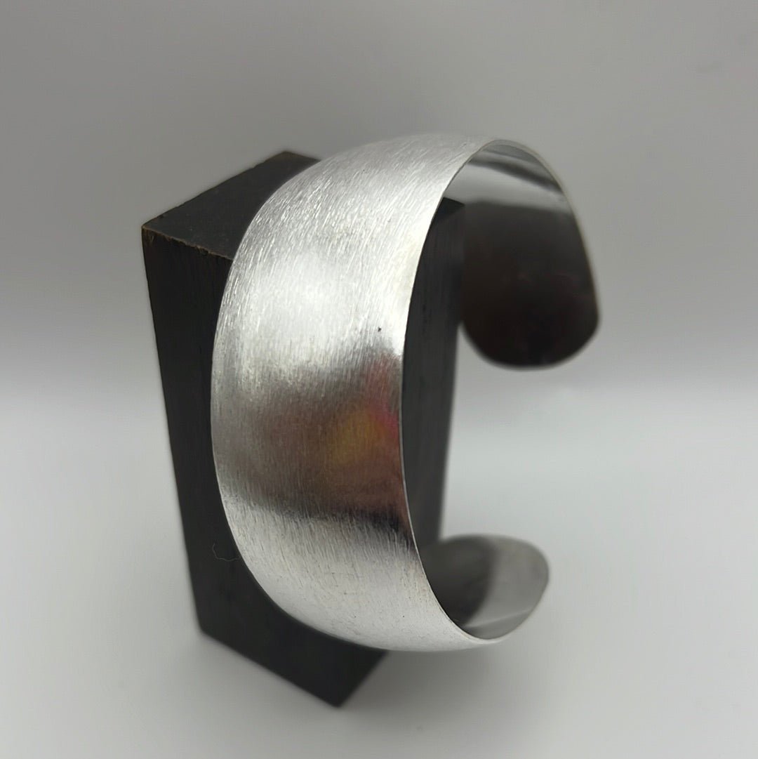 Minimalist Brushed brass and Silver Plated Brass bracelet - Violet Elizabeth - Jewellery