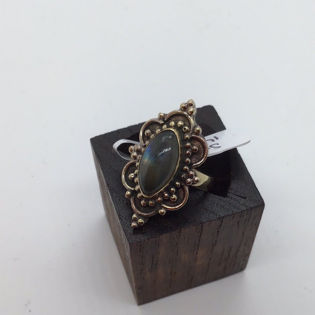 Ofilia Brass & silver Ring: Various Stones - Violet Elizabeth - Jewellery