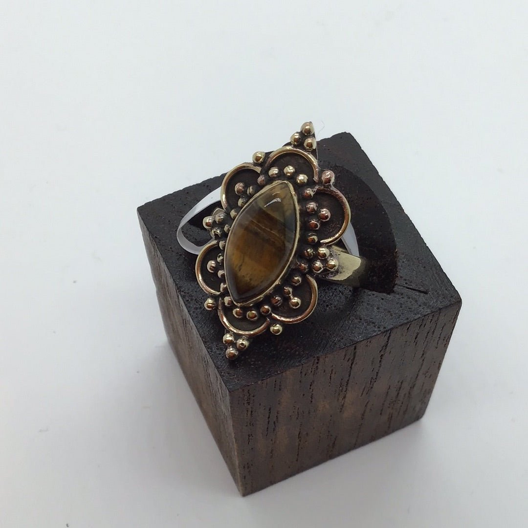 Ofilia Brass & silver Ring: Various Stones - Violet Elizabeth - Jewellery