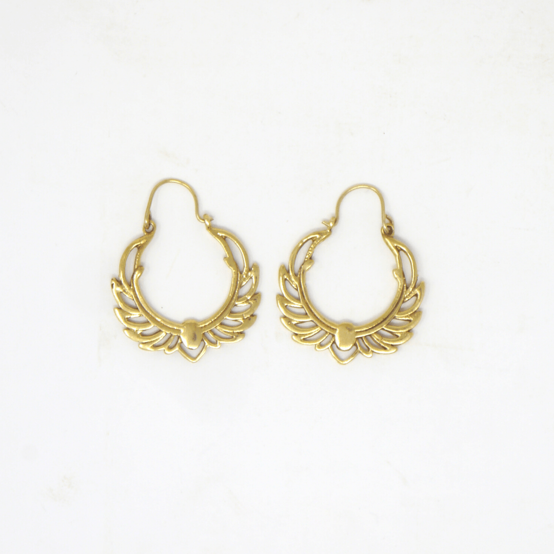 Phoenix earring: Brass or Silver Plated - Violet Elizabeth - Jewellery
