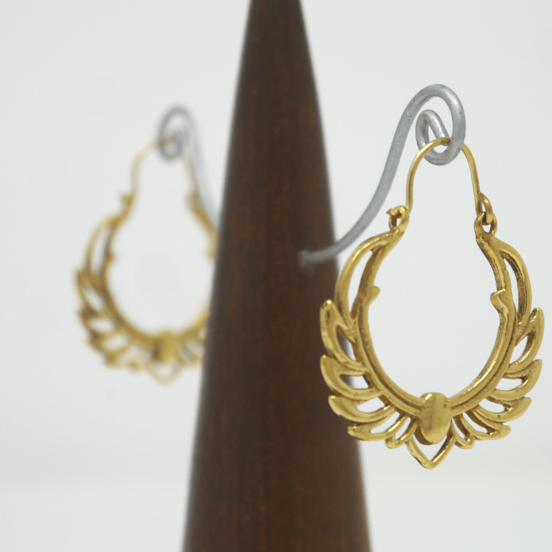 Phoenix earring: Brass or Silver Plated - Violet Elizabeth - Jewellery